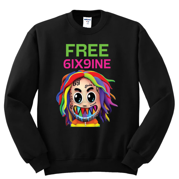 FREE 6IX9INE Black Crewneck