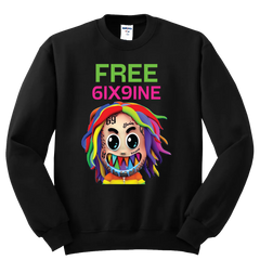 FREE 6IX9INE Black Crewneck