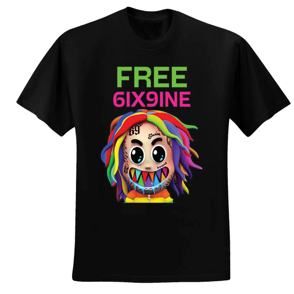FREE 6IX9INE Black T-shirt